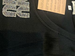 Camiseta Miu Miu sin mangas con pedrería Talla L