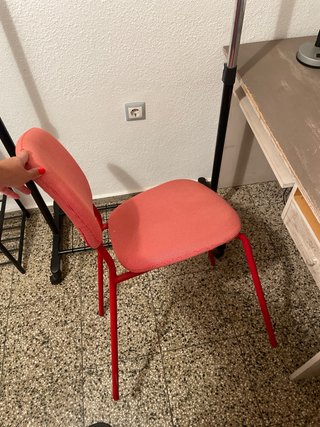 Sillas Rosas de Tela y Metal