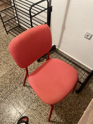 Sillas Rosas de Tela y Metal