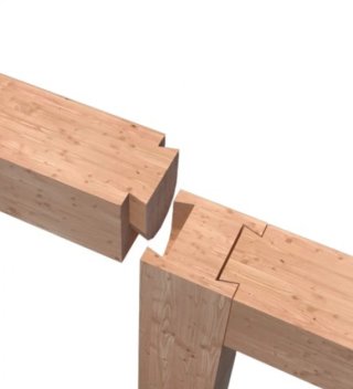 Pérgola de madera con