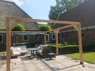 Pérgola de madera con
