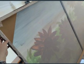Cuadro de girasoles en acrílico