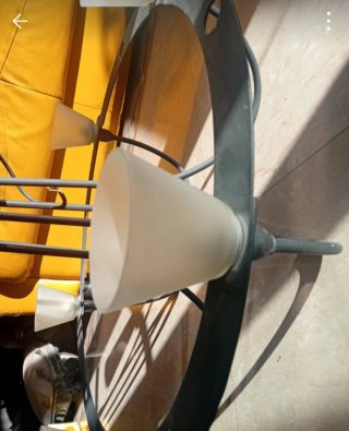 Lampadario sospensione Ikea in metallo e vetro