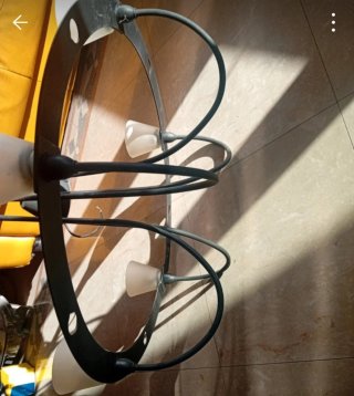 Lampadario sospensione Ikea in metallo e vetro