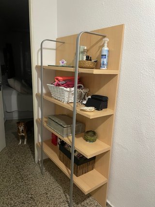 Estantería madera y metal