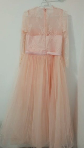 Vestido rosa de tul y encaje