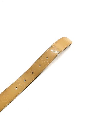 Cintura Louis Vuitton in pelle scamosciata beige e oro