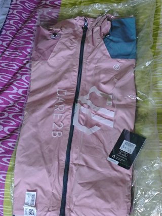 Chubasquero Dare 2B rosa y azul Talla XL