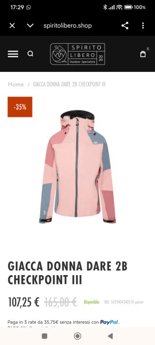 Chubasquero Dare 2B rosa y azul Talla XL