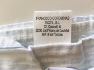 Sábanas cuna 120x60 rayas azules