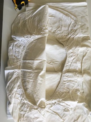 Sábanas cuna 120x60 rayas azules