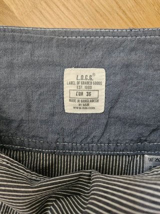 Falda de rayas azul y blanca Talla S