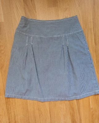 Falda de rayas azul y blanca HM Talla S