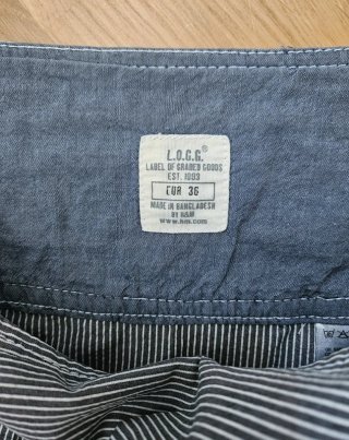 Falda de rayas azul y blanca HM Talla S