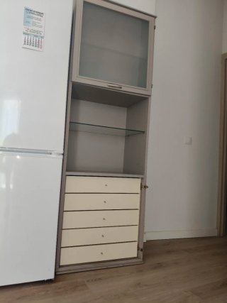 Mueble Alacena Cocina Gris y Beige