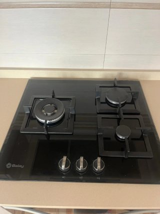 Encimera de Gas Natural Balay Negra