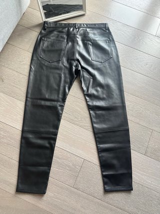 Pantaloni Zara Uomo Pelle Neri