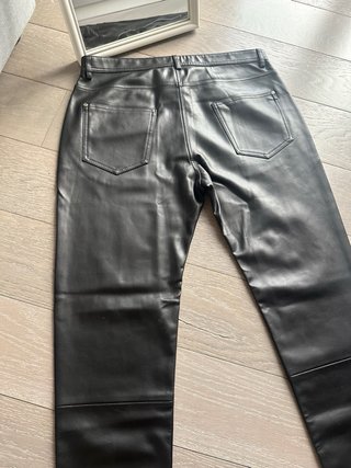 Pantaloni Zara Uomo Pelle Neri