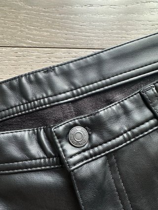 Pantaloni Zara Uomo Pelle Neri