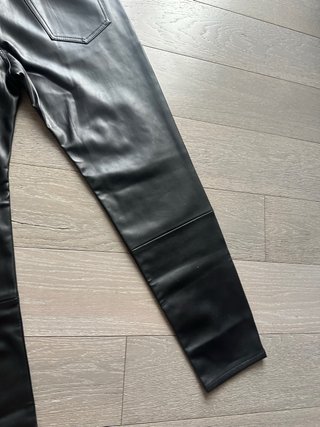 Pantaloni Zara Uomo Pelle Neri