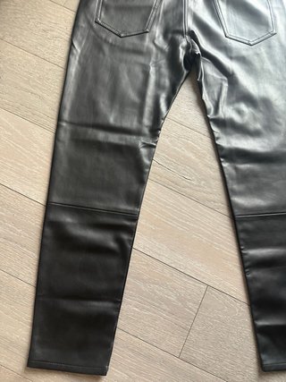 Pantaloni Zara Uomo Pelle Neri