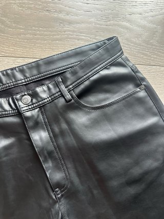 Pantaloni Zara Uomo Pelle Neri