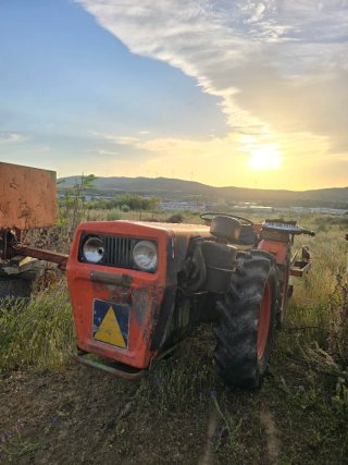 Tractor Agria con cultivador 6 ganchos