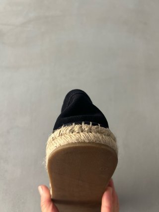 Alpargatas Zara Piel Ante Azul