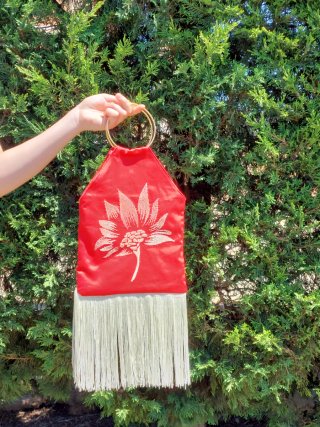 Bolso fiesta artesanal con flecos