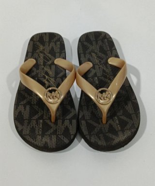 Chanclas Michael Kors Talla 37 Marrón/Dorado