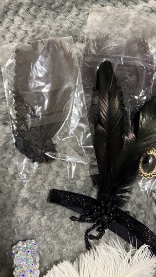 Accesorios Años 20: Plumas y Diadema
