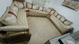 Salón Marroquí Beige y Dorado