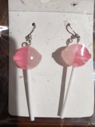 Orecchini Chupa Chups Rosa e Bianchi