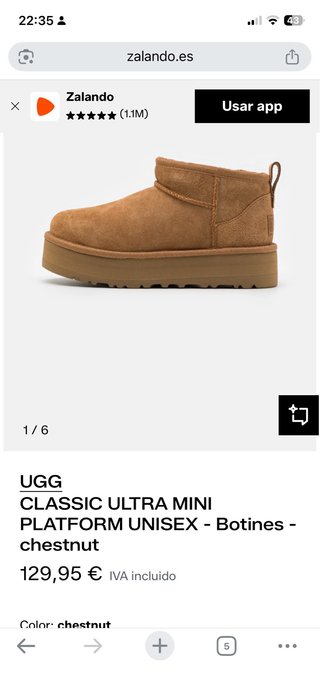 Botas UGG Classic Ultra Mini Platform Talla 38