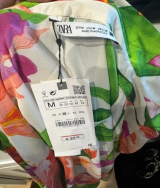 Camicia Zara con stampa floreale satinata