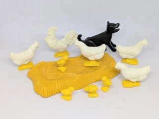 Playmobil Granja gallinero Gallinas Perro Pollito