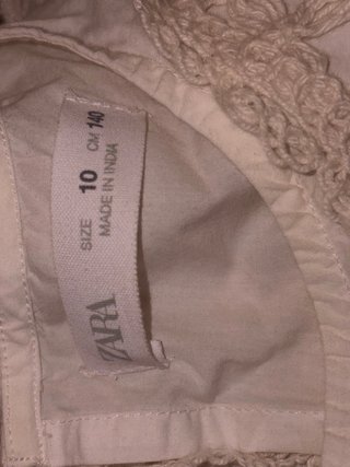 Vestito Zara bianco con gilet floreale