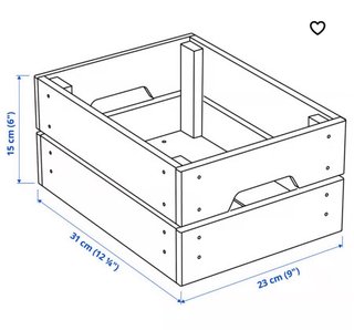 Caja Madera Pino KNAGGLIG Ikea 23x31x15 cm