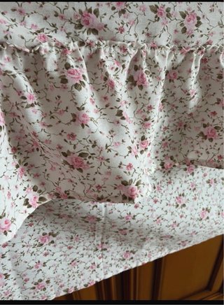 Mantovana shabby in cotone a fiorellini