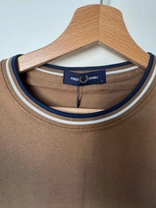 Camiseta Fred Perry Talla M Marrón/caqui claro