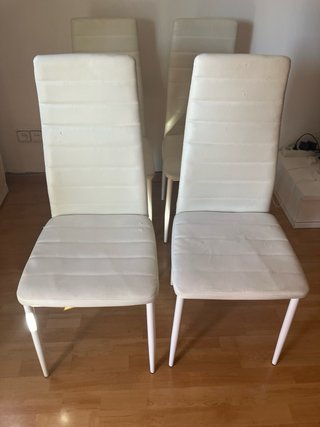 Set di 6 sedie da pranzo bianche
