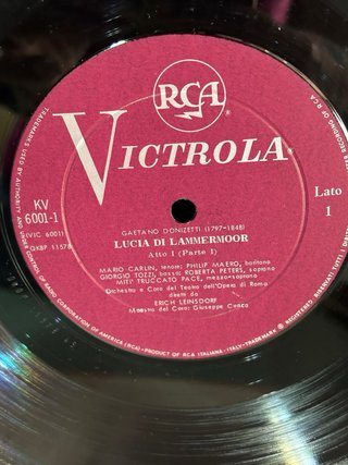 2 LP RCA Donizetti Lucia di Lammermoor