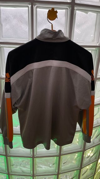 Chaqueta deportiva Adidas vintage gris y naranja T