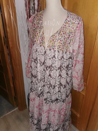 Vestido largo estampado bohemio