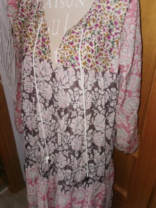 Vestido largo estampado bohemio