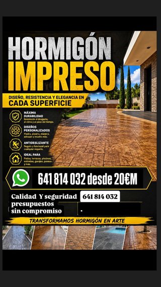 Hormigón Impreso desde 20€/m²