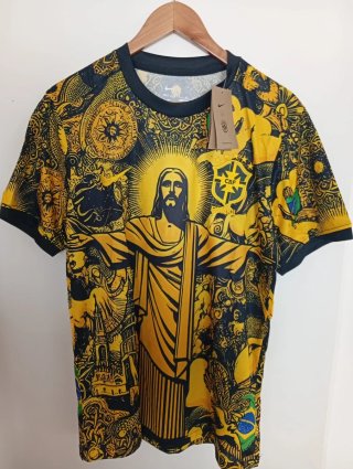 Camisola Nike Brasil Amarela e Preta