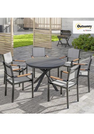Tavolo da giardino rotondo Outsunny