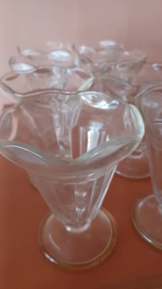 Set di 8 coppe in cristallo per gelato