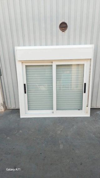 Ventana corredera aluminio 1,27x1,24 cristal doble